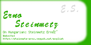 erno steinmetz business card